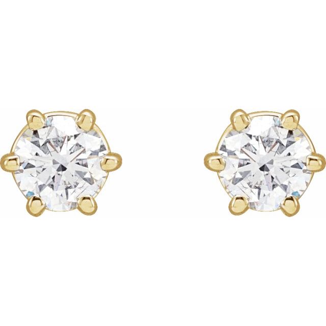 14K Yellow 1/2 CTW Natural Diamond Stud Earrings