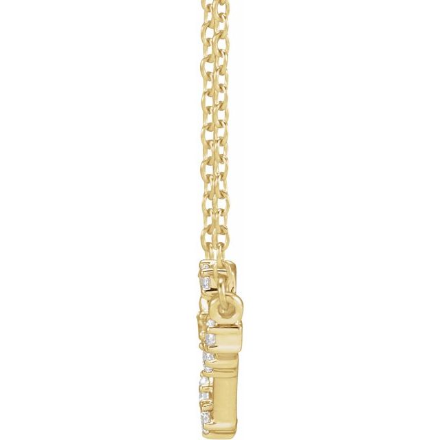 14K Yellow 1/8 CTW Natural Diamond Cancer 16-18' Necklace