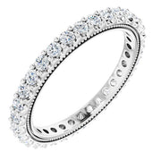 14K White 1 CTW Lab-Grown Diamond Eternity Band Size 8