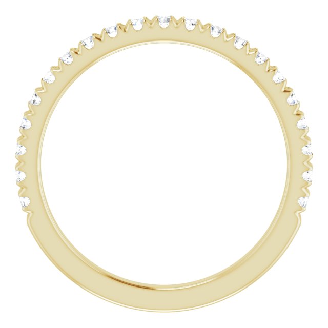 14k Yellow 1/4 Ctw Natural Diamond French-set Matching Band