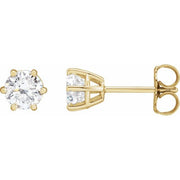 14k Yellow 1 Ctw Lab-grown Diamond Earrings