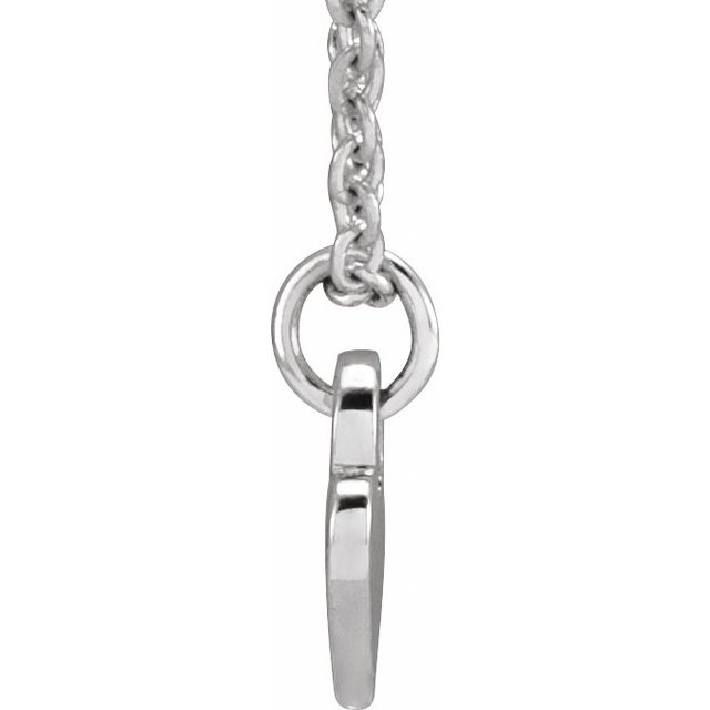 Sterling Silver Engravable Heart 16-18' Necklace