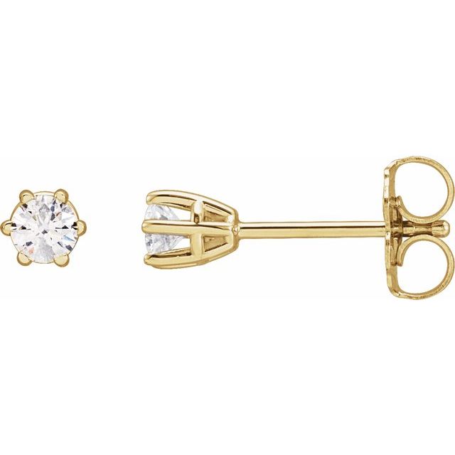 14K Yellow 1/6 CTW Lab-Grown Diamond Earrings