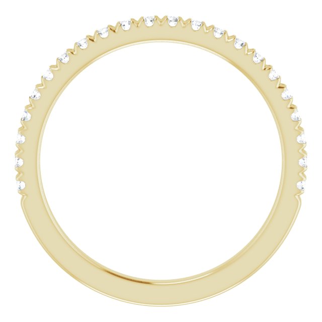 14k Yellow 1/4 Ctw Lab-grown Diamond French-set Matching Band