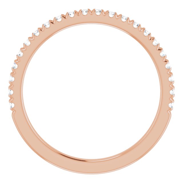 14K Rose 1/4 CTW Lab-Grown Diamond French-Set Matching Band