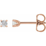 14K Rose 1/8 CTW Natural Diamond Stud Earrings