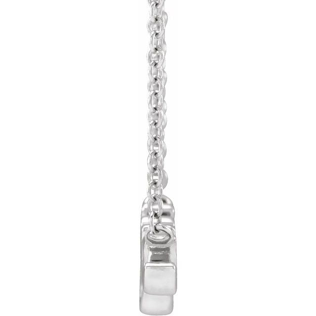 Sterling Silver Lowercase Script Grace 18' Necklace