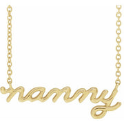 14K Yellow Nanny 18' Necklace