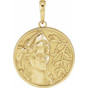 14K Yellow 22x15 mm Athena Pendant