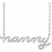 Sterling Silver Nanny 18' Necklace