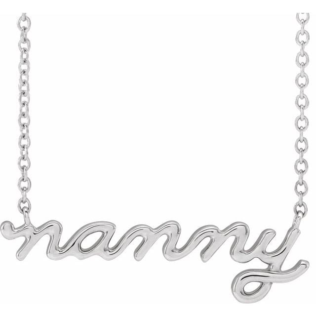 Sterling Silver Nanny 18' Necklace