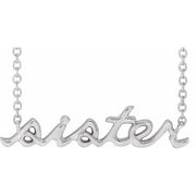 Sterling Silver Sister 18' Necklace