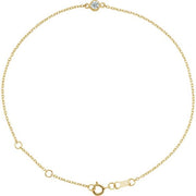 14K Yellow 1/10 CT Natural Diamond 6 1/2-7 1/2' Bracelet