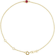 14K Yellow Natural Ruby 6 1/2-7 1/2' Bracelet