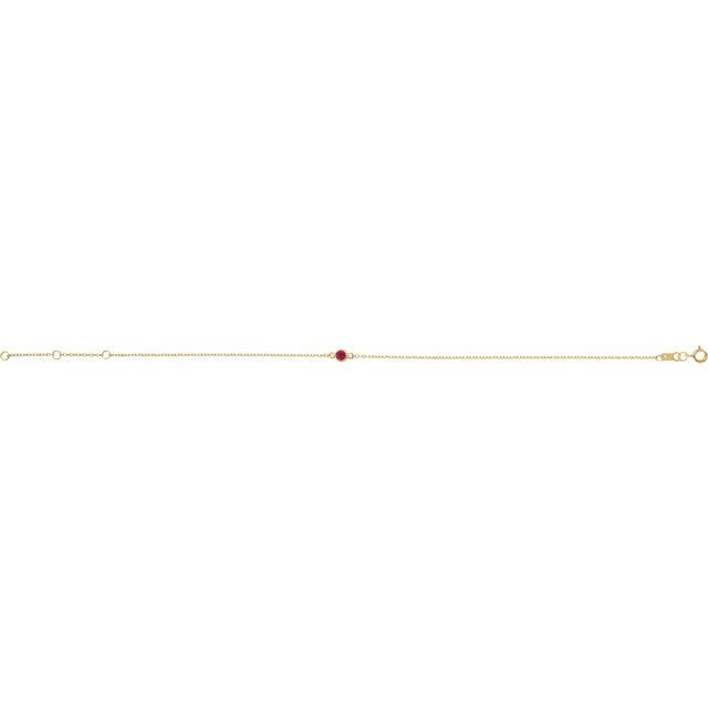 14K Yellow Natural Ruby 6 1/2-7 1/2' Bracelet