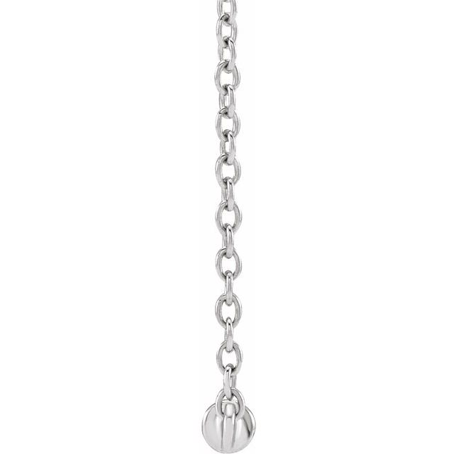 14K White Cultured White Freshwater Pearl Circle 18' Necklace