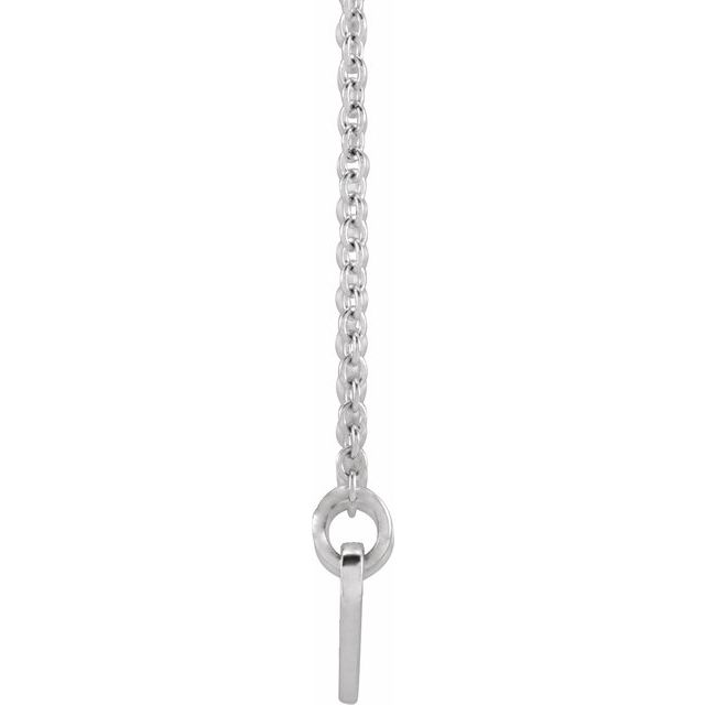 Sterling Silver Engravable Curved Bar 18' Necklace