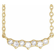 14K Yellow .07 CTW Scattered Rose-Cut Natural Diamond 18' Necklace