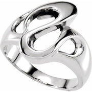 14K White Freeform Ring
