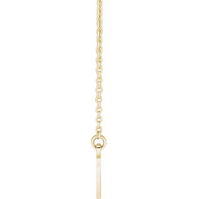 14K Yellow Engravable Infinity Family 18' Necklace