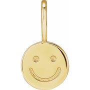 14K Yellow Smiley Face Charm/Pendant