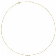14K Yellow 1/4 CT Lab-Grown Diamond 16-18' Necklace