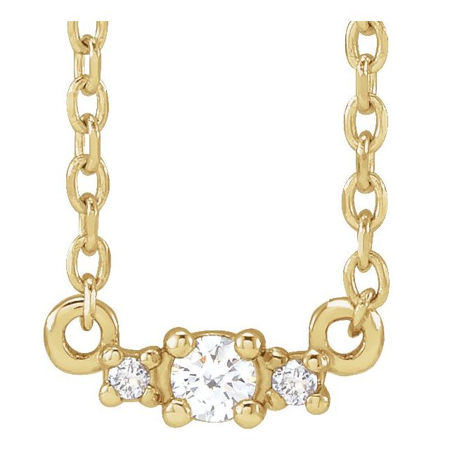 14K Yellow .04 CTW Natural Diamond 18' Necklace