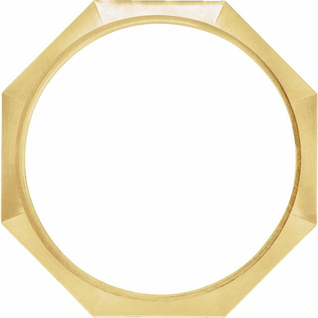 18K Yellow 3 mm Geometric Octagon Band Size 6.5