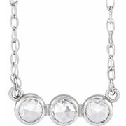 14K White 1/5 CTW Rose-Cut Natural Diamond 18' Necklace