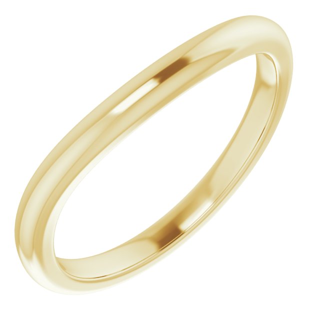 14K Yellow Band for 7 mm Round Ring