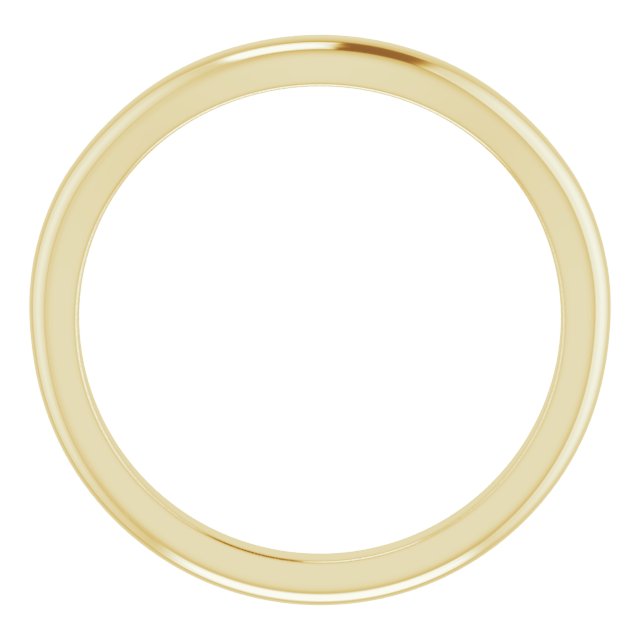 14K Yellow Band for 7 mm Round Ring