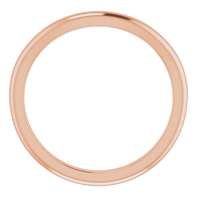 14K Rose Band for 8x6 mm Oval Ring