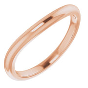 14K Rose Band for 8x6 mm Oval Ring