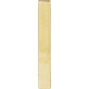 14K Yellow Engravable Four-Sided Bar Pendant