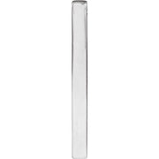 14K White Engravable Four-Sided Bar Pendant