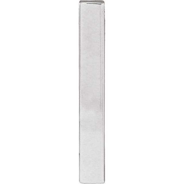 Sterling Silver Engravable Four-Sided Bar Pendant