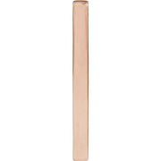 14K Rose Engravable Four-Sided Bar Pendant
