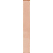 14K Rose Engravable Four-Sided Bar Pendant