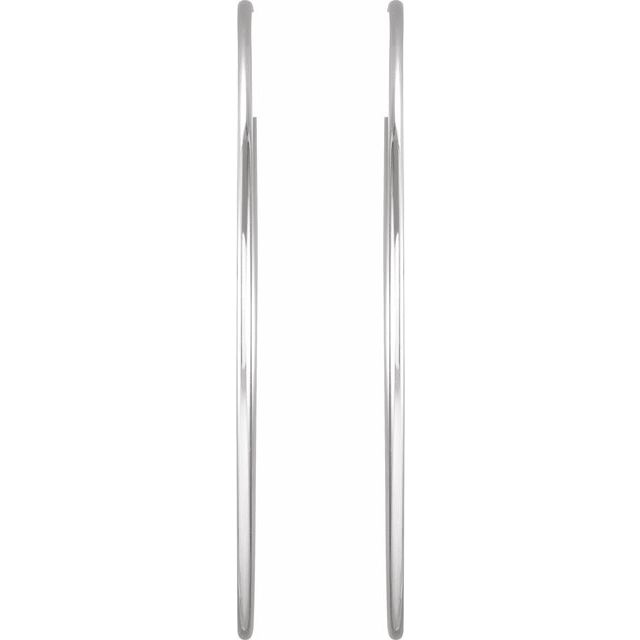 Sterling Silver Endless Tube 51 mm Hoop Earrings