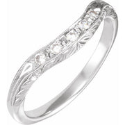 14K White 1/10 CTW Natural Diamond Matching Band