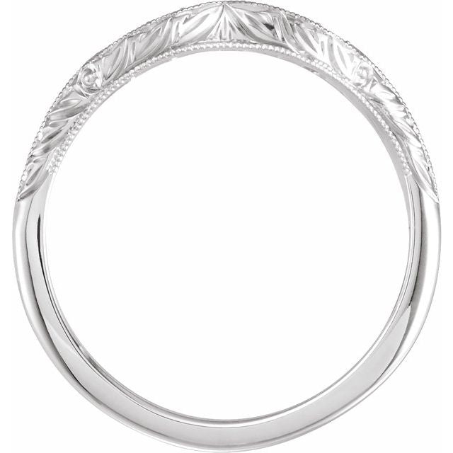 14K White 1/10 CTW Natural Diamond Matching Band