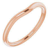 14k Rose Band For 5.5 Mm Square Ring