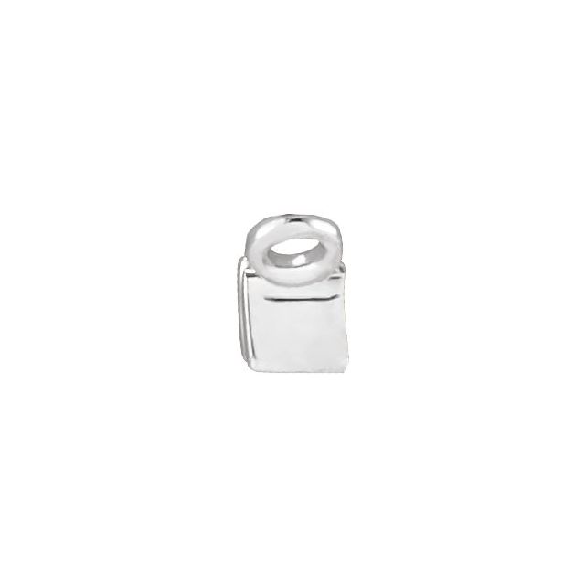 14K White 1/8 CT Natural Diamond Solitaire Necklace Center