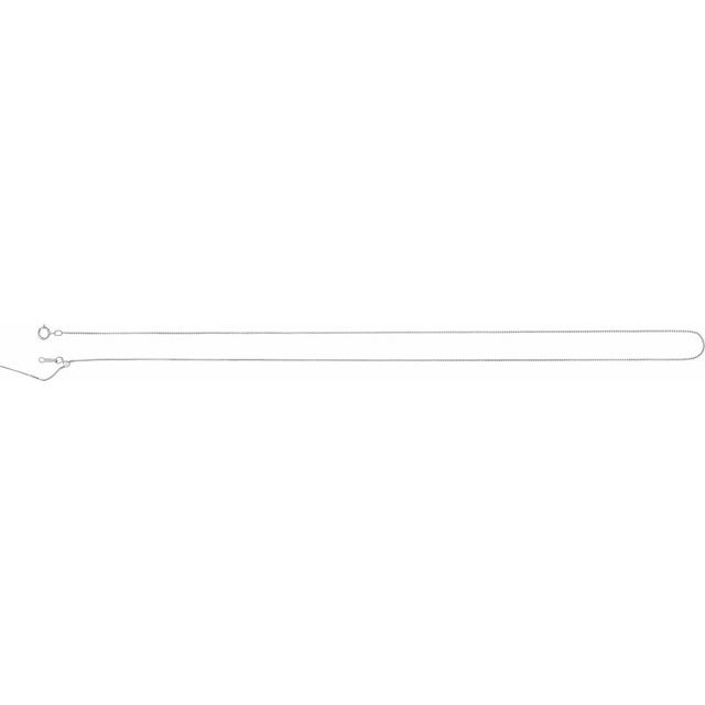 14K White 1 mm Adjustable Threader Box 16-22' Chain