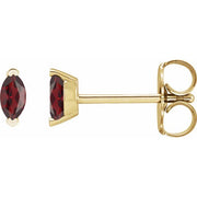 14K Yellow Natural Mozambique Garnet Earrings