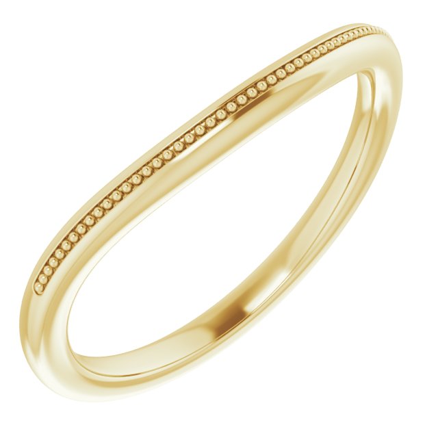14K Yellow Band for 6 mm Cushion Ring