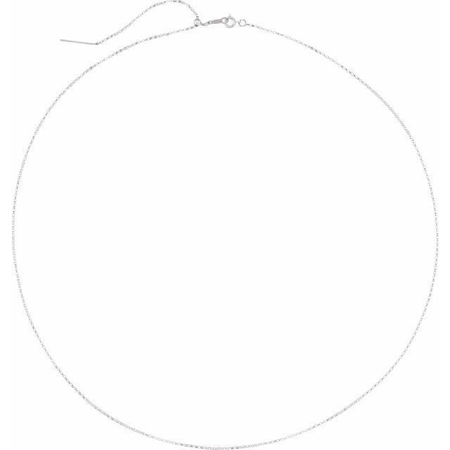 Sterling Silver 1 mm Adjustable Threader Rolo 16-22' Chain