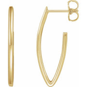14K Yellow Geometric 26 mm Hoop Earrings