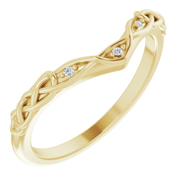 14K Yellow .01 CTW Natural Diamond Matching Band
