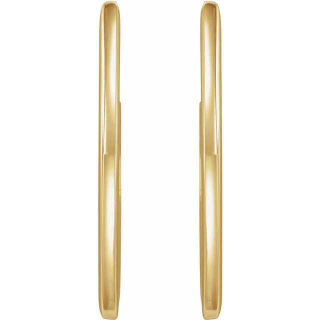 14K Yellow Geometric 26 mm Hoop Earrings